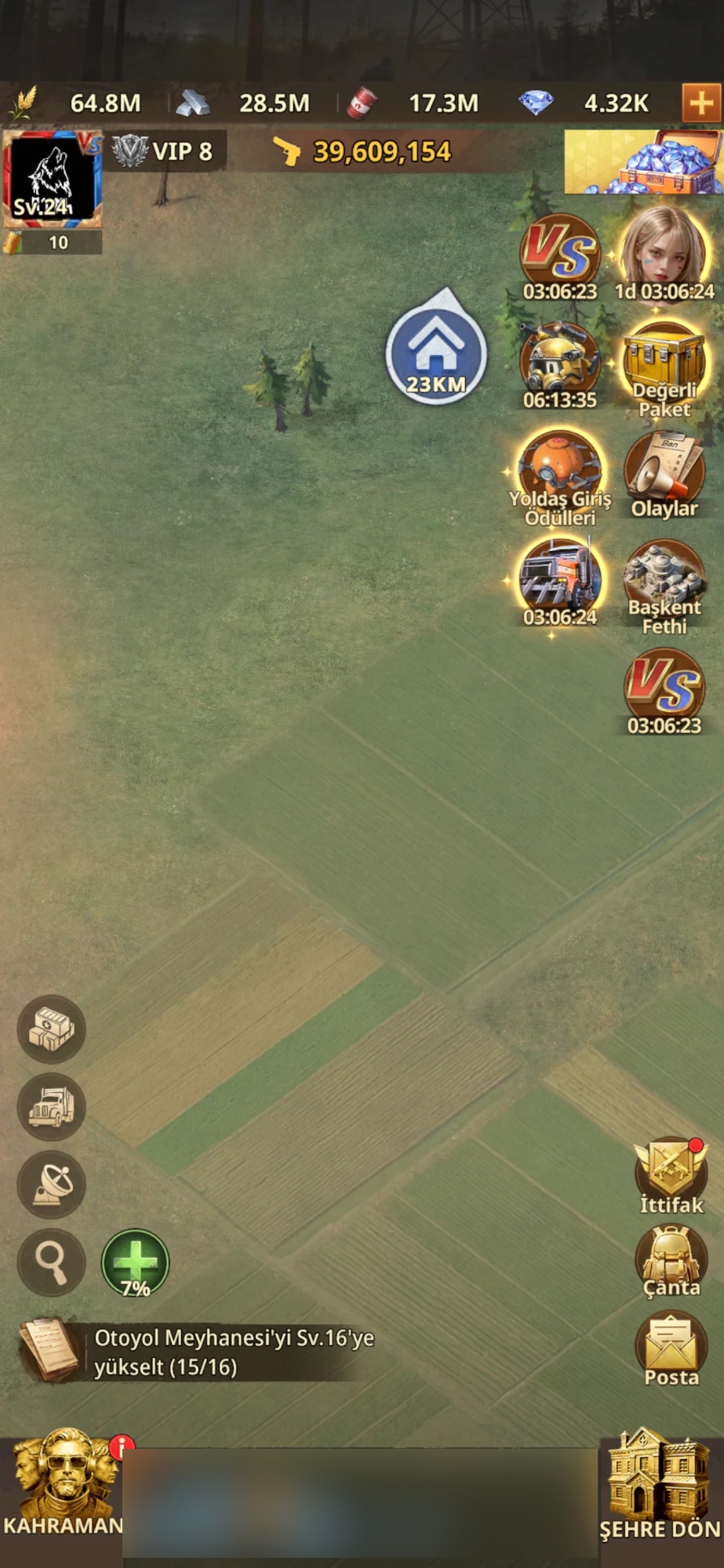 Regla de saqueo de camiones — Paso 1: Toca el icono del camión
